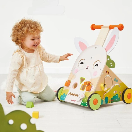 Janod Wielofunkcyjny pchacz edukacyjny Farma 12 m+