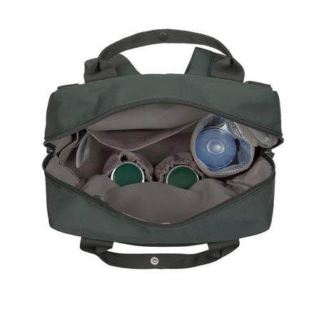 Lassig Green Label Plecak dla mam kwadratowy z akcesoriami Vividal Backpack dark olive