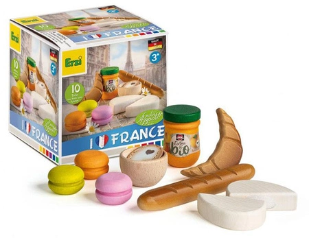 Francuski posiłek zestaw do zabawy w gotowanie 10 elementów Erzi 28146