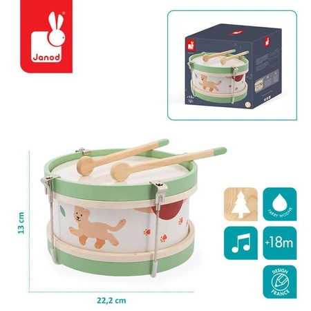 Drewniany bębenek Sunshine 18m+, Janod