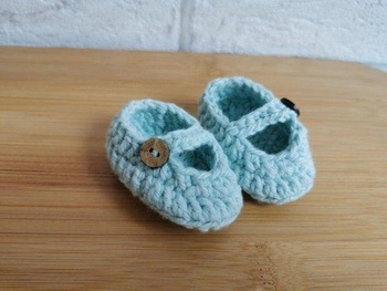 SZYDEŁKOWE BUCIKI MIĘTOWE DLA LALKI 38CM