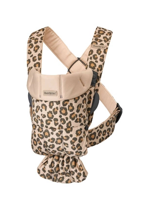 BABYBJORN MINI Cotton – nosidełko, Beż/Leopard