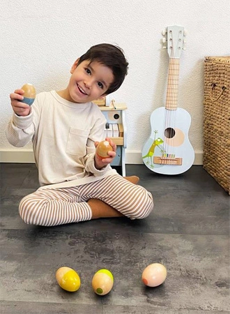 Marakas - drewniane jajka „Groovy Beats”12252-Small Foot, instrumenty dla dzieci