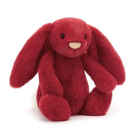 JellyCat - Króliczek LUX Czerwony 31 cm