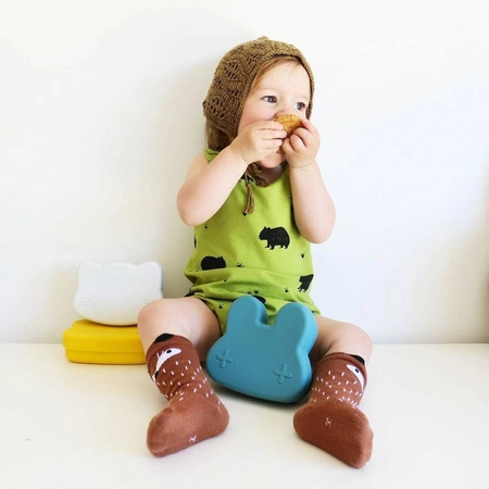 Zamykany silikonowy pojemnik Króliczek We Might Be Tiny - Blue Dusk