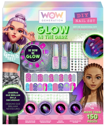 Zestaw do zdobienia paznokci świecący w ciemności WoW Generation WOW00157