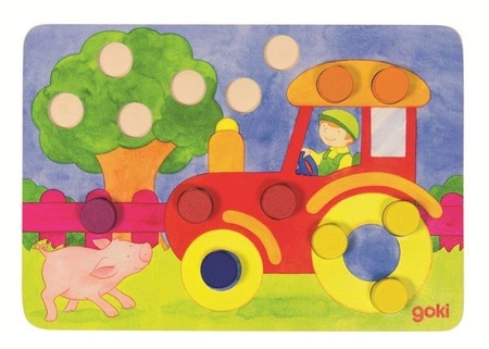 Kolorowa gra drewniana, 4 światy, 56705-goki, gry dla dzieci