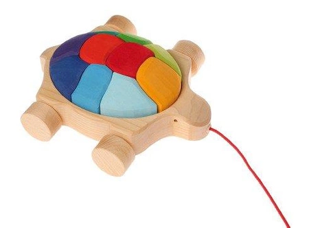 Żółw do ciągnięcia, kolorowy, 0+, Grimm's