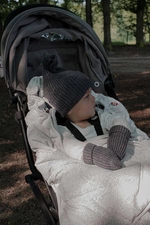 Lodger Czapeczka z wełny merino 100% grafitowa Pigeon 6-12m