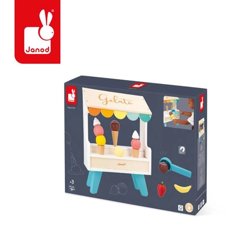 Drewniane stoisko z lodami 3+, Janod