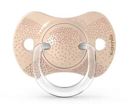 Smoczek Fizjologiczny beżowe serce 0-6 Suavinex
