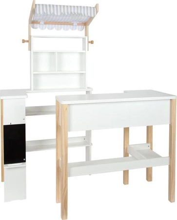 Drewniany sklep supermarket dla dzieci z markizą Fresh Small Foot 12328