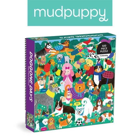 Mudpuppy Puzzle rodzinne Psi dzien 500 elementow 8+