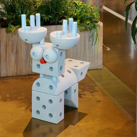 MODU - Peg Bag, 8 kołków w torbie, niebieskie