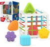 WOOPIE BABY Elastyczna Kostka Sensoryczna Sorter dla Dzieci Kolorowe Kształty