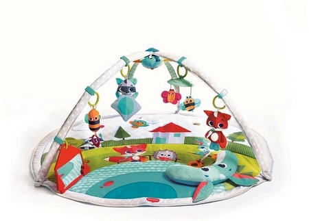 Gimnastyka/mata edukacyjna z pałąkami - Zabawa na łące