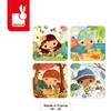 Puzzle progresywne w walizce Pory roku 4 układanki – 6, 9, 12 i 16 elementów 2+, Made in France, Janod (stary indeks: J02658)