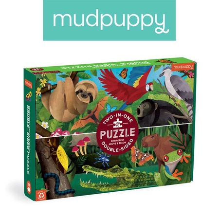 Mudpuppy Puzzle dwustronne Las deszczowy 100 elementów 6+