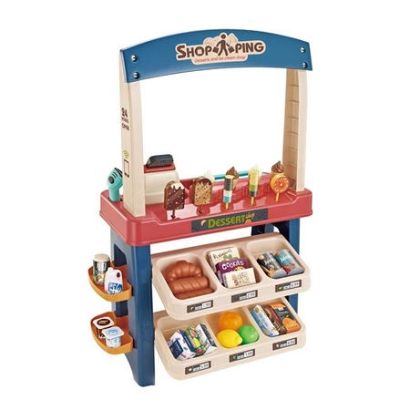 WOOPIE Sklep Supermarket z Lodami i Słodyczami Światło Dźwięk + 55 Akc.