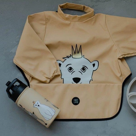 Baby Livia Śliniak z rękawkami Yellow Miś 303-8