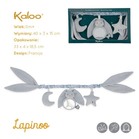 Kaloo Łańcuch do wózka wielofunkcyjny Królik niebieski Lapinoo