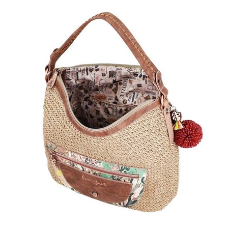 Torebka Anekke duża, z rafii, jedno ucho | Anekke Jungle