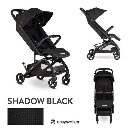 Easywalker Miley² Kompaktowy wózek spacerowy z torbą transportową Shadow Black