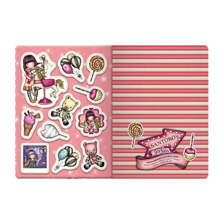 Mały Notes z Naklejkami - Gorjuss - Fairground – Carousel