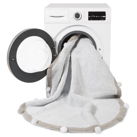 Lorena Canals Dywan bawełniany BUBBLY Soft Blue Ø 120 cm