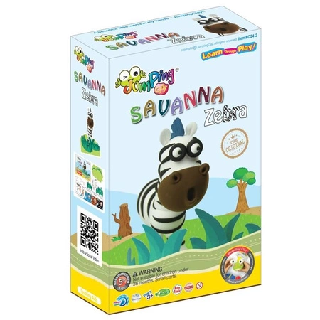 Jumping Clay | Zestaw kreatywny Sawanna - Zebra