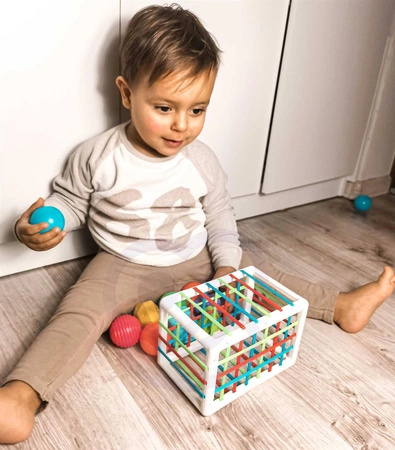 WOOPIE Elastyczna Kostka Sensoryczna Sorter dla Dzieci Kolorowe Kształty 13 el.