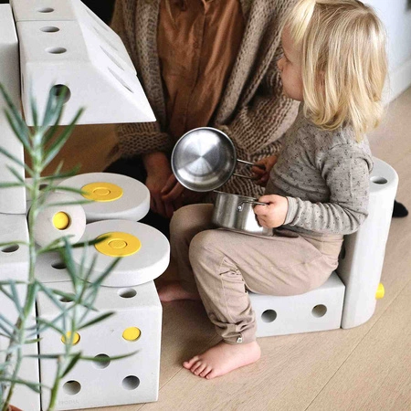 MODU Dreamer kit 12in1 – Kreatywne klocki rozwijające motorykę dużą, żółty