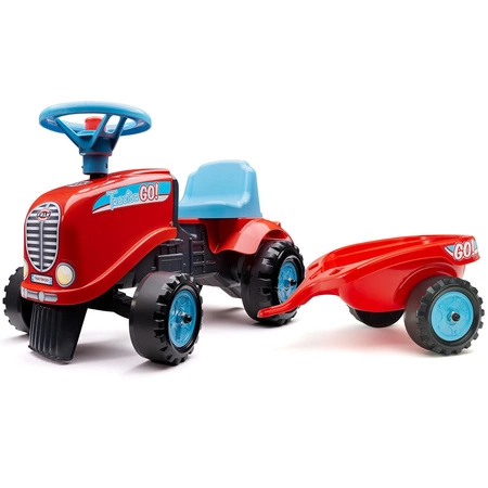 FALK Traktorek GO Czerwony z Przyczepką od 1 roku