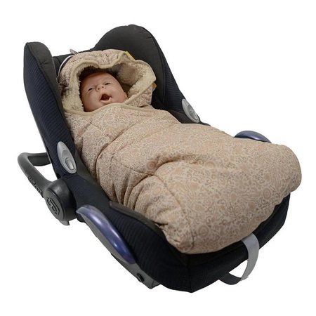 Lodger Wodoodporny wielofunkcyjny otulacz śpiworek z polarowym wnętrzem jasnobeżowy Folklore Taslon Birch