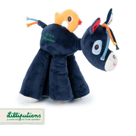 LILLIPUTIENS Przytulanka dźwiękowa galopujący Osiołek Ignace 9 m+