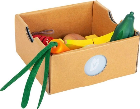 Zestaw śniadaniowy do krojenia z deską i nożykiem w skrzynce Small Foot 12331