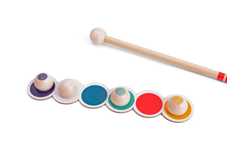 BS Toys, drewniana gra zręcznościowa XL - Przebijanka kształty i kolory