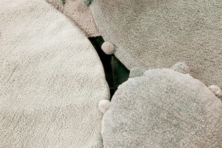 Dywan bawełniany/Pufa Lou Natural Ø120 cm Lorena Canals