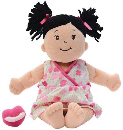 Pluszowa lalka dla dzieci, Brunetka w sukience w kwiatki, Baby Stella, 153000-Manhattan Toy, lalki dla dziewczynek