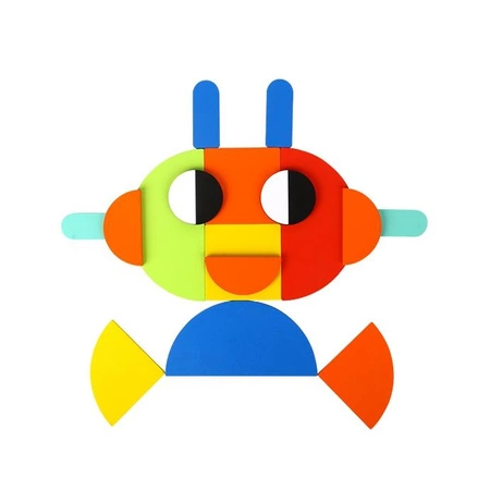 TOOKY TOY Drewniana Układanka Klocki 40 Wzorów do Odtworzenia 55 el. Certyfikat FSC