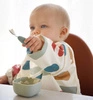 Beaba Zestaw pierwszych sztućców ze stali nierdzewnej Sage green