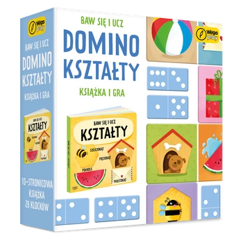 Baw się i ucz Domino Kształty Gra i książka