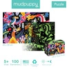 Mudpuppy Puzzle świecące w ciemności Smoki 100 elementów 5+