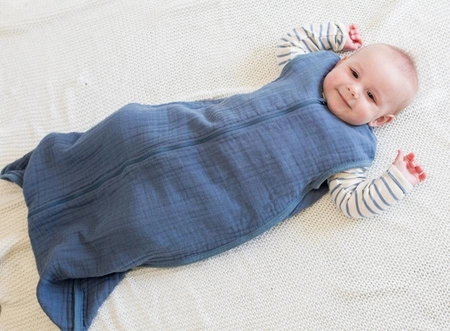 Lulujo Śpiworek Do Spania 6-12m 1.0 TOG Navy Night