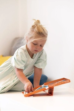 Scratch, magnetyczne puzzle Panda i tor kulek gra 2w1