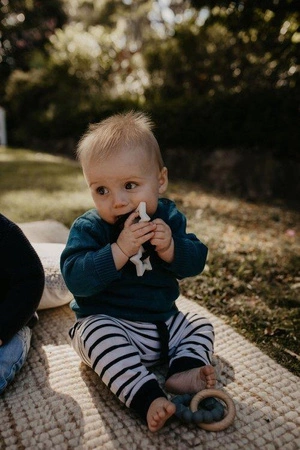 Gryzak dla dziecka Gwiazdki, czarno biały, Jellystone Designs