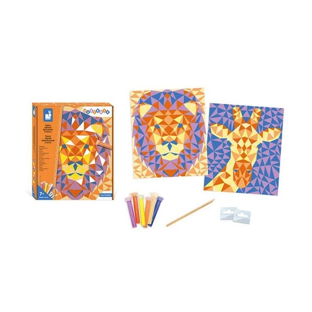 Zestaw kreatywny Piasek Zwierzęta z sawanny Misterix 7+, Janod