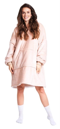 Bluza koc Oversize Pudrowy róż Cozy Noxxiez CH357