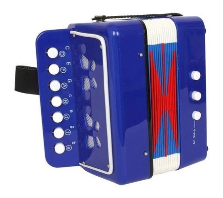 Akordeon dla dzieci w niebieskim kolorze, Motylek, 3318- small foot, instrumenty dla dzieci