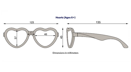 Okulary Babiators Heart FROSTED PINK - 3-5 Lat